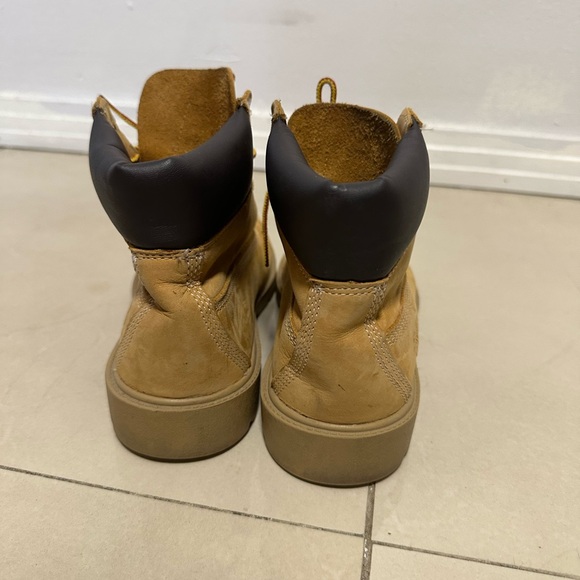 Timberland Wheat Nubuck Boots with Black Collar main image 5